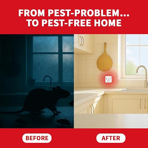 Miniatura 4 de Riddex Sonic Plus - Repelente ultrasónico de plagas, se conecta con salidas adicionales para uso en interiores, repelente de insectos, repelente