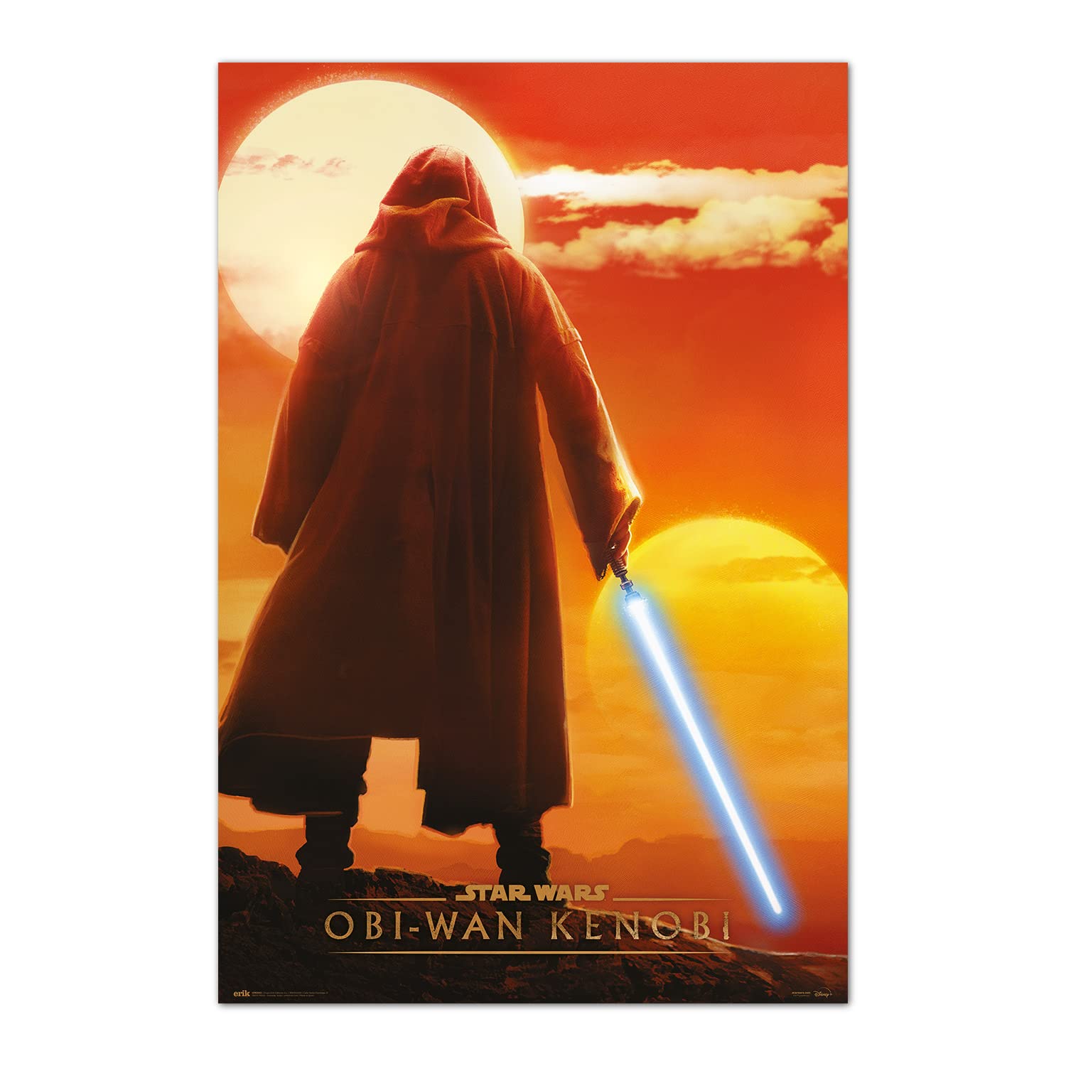 Grupo Erik Official Star Wars Obi-Wan Kenobi Twin Suns Poster - 35.8 x 24.2 inches / 91 x 61.5 cm - Shipped Rolled Up - Star Wars Poster - Cool Posters - Art Poster - Posters & Prints - Wall Posters