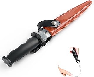 Rubber Dagger - Reddish-Brown Prop Knife with Scabbard - 10.5 Inch Safe Fake Knife
