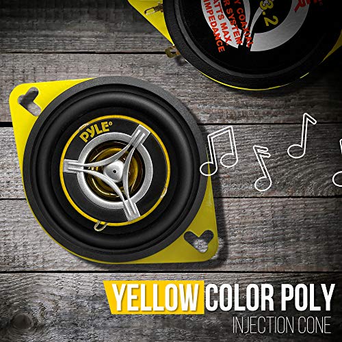 Pyle Car Two Way Speaker System - Pro 3.5 Inch 120 Watt 4 Ohm Mid Tweeter Component Audio Sound Speakers For Car Stereo W/ 20 Oz Magnet Structure, 1.65” Mount Depth Fits Standard Oem - Pyle Plg3.2 #TOP2