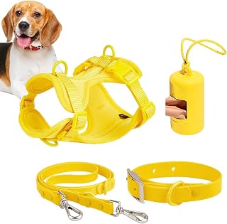 Hundsel-set för medelstora hundar, hundsel-set för små hundar, hundhalsband-sele -set, multifunktionellt linneset för medelstor, lätt promenader, för varje dag, bästa