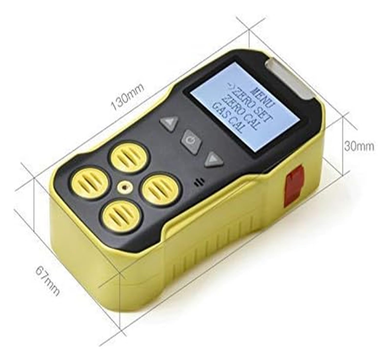 Monitor gas, rilevatore perdite gas, Rilevatore multigas, O2, CO, H2S, LEL, ricarica USB, allarme sonoro, luminoso e vibrazione, ampio display retroilluminato per casa, camper, fognatura