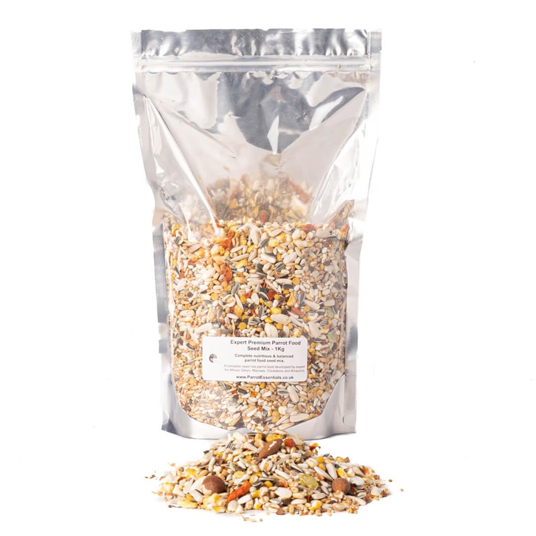 Parrot Essentials Premium Parrot Food - Nutritious Bird Seed Mix For African Grey, Amazon, Macaw, Parakeets, Cockatiels, Lovebirds, Budgies and Pet Birds. — image 1