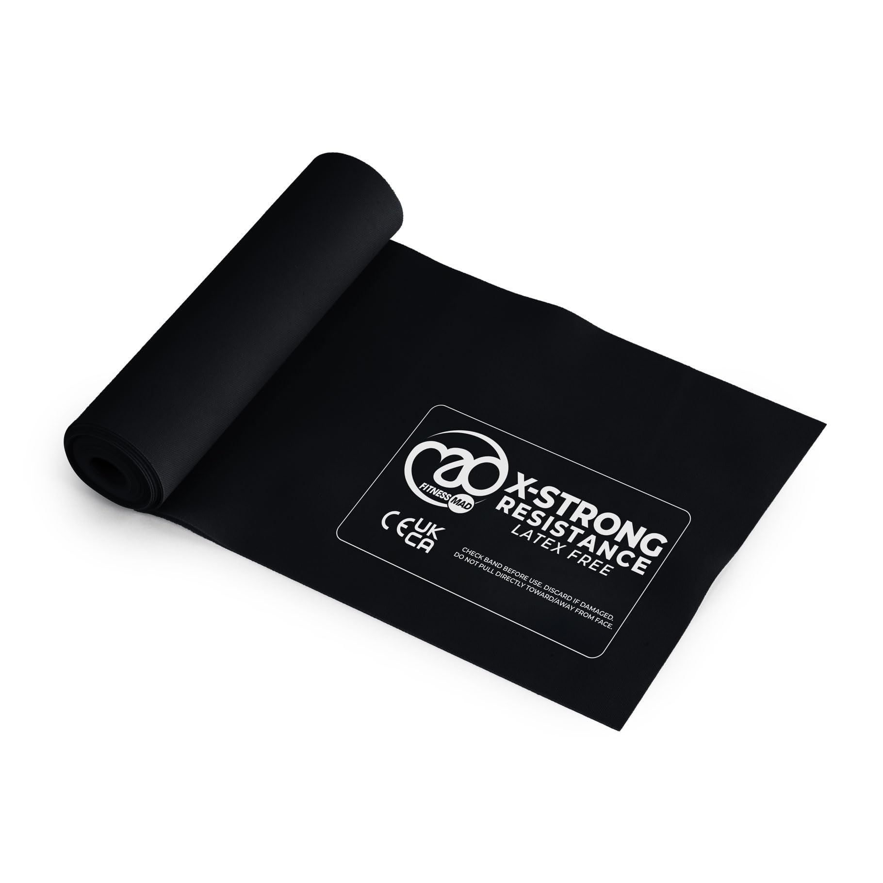 Fitness-Mad Latex Free Resistance Bands | Elastic Exercise Band in 4 Different Resistance Levels | Great for Strength Training, Therapy & Rehab | Single Band or Set of 3, 1.5m long