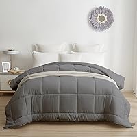 Vista 32 de Edredón alternativo para todas las estaciones Matrimonial 82 x 86 pulgadas, tamaño 1 pieza, relleno de edredón de microfibra con 4 pestañas
