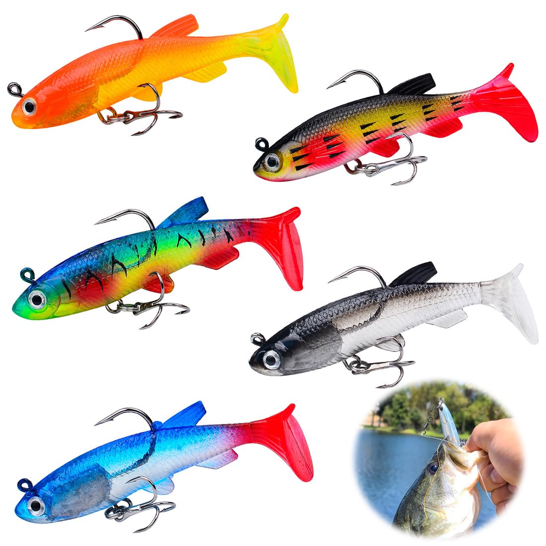 Señuelos De Pesca Spinning Mar Coenjunto Cebo Black Bass Des Jig Cvebos Artificiales 5pcs