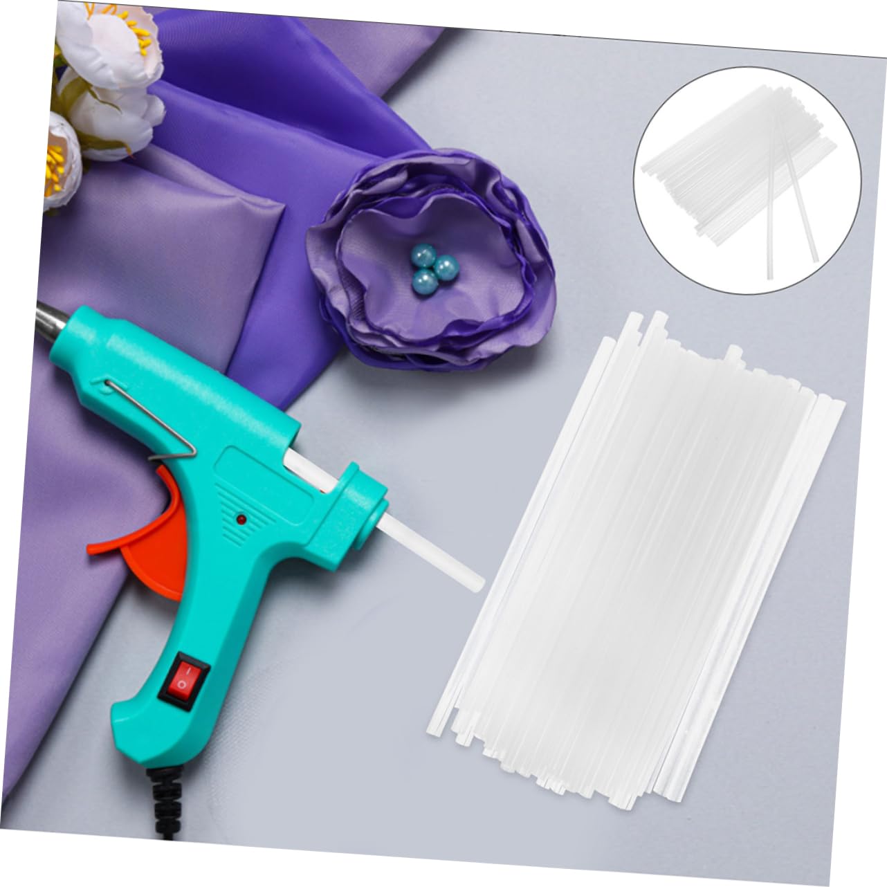Lurrose Lot de 100 Bâtons de Colle Chaude en Résine pour Loisirs Créatifs et Décoration Maison, Adhérence Peu de Bulles, Adaptés au Plastique et Tissu