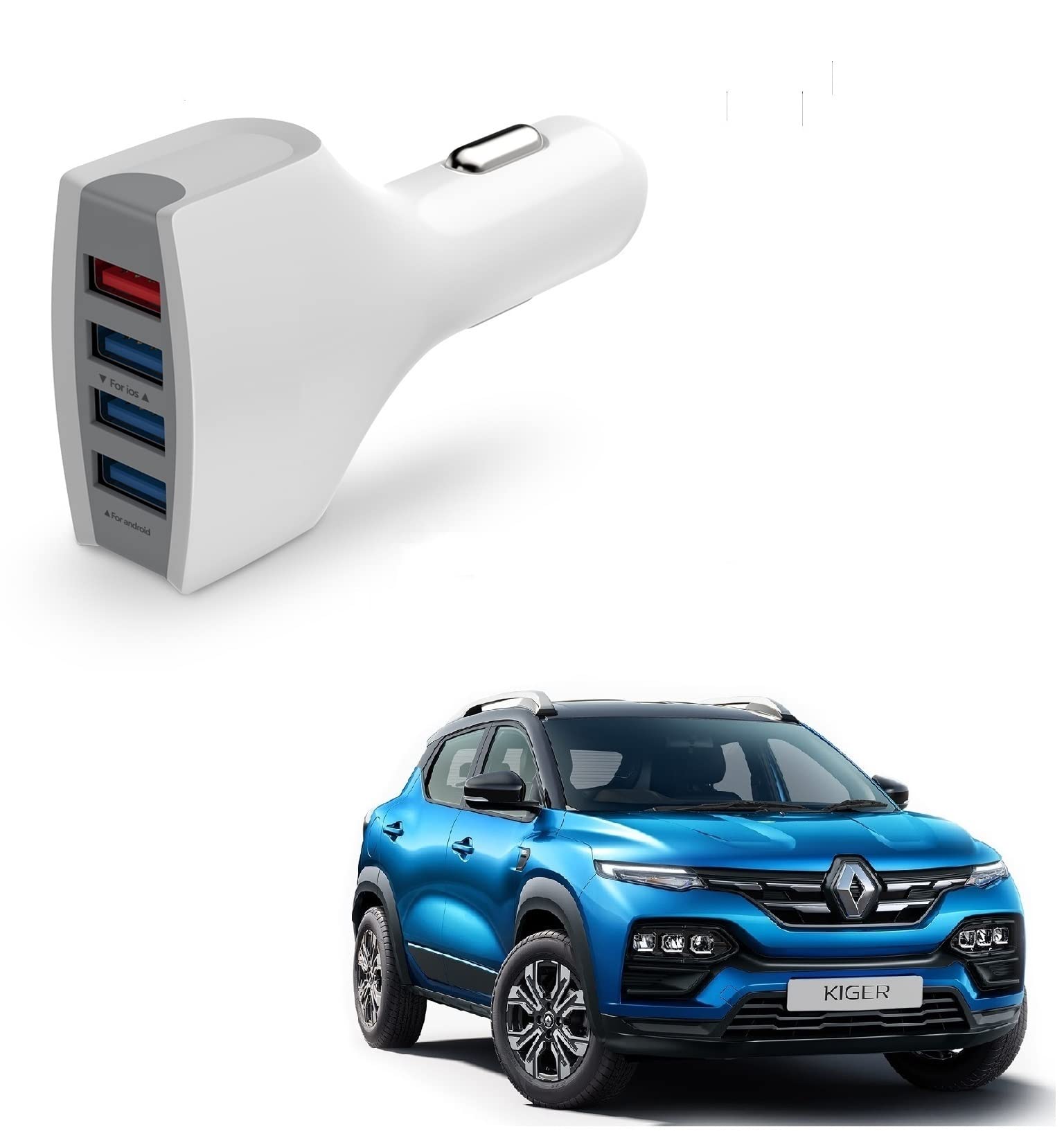 Kozdiko USB Car Fast Charger 4 Ports Multi Sockets 36W 4.1 Charger All Andriod & i-Os Smartphones for Renault Kiger (B09MTWHJJ8) Amazon Price History, Amazon Price Tracker