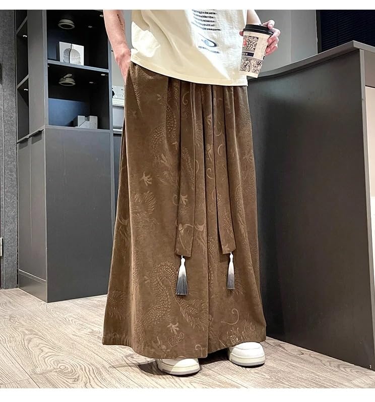 Autumn Corduroy Pants Men Casual Loose Wide Leg Trousers Male Loose Vintage Harajuku Jogger Sweatpants3