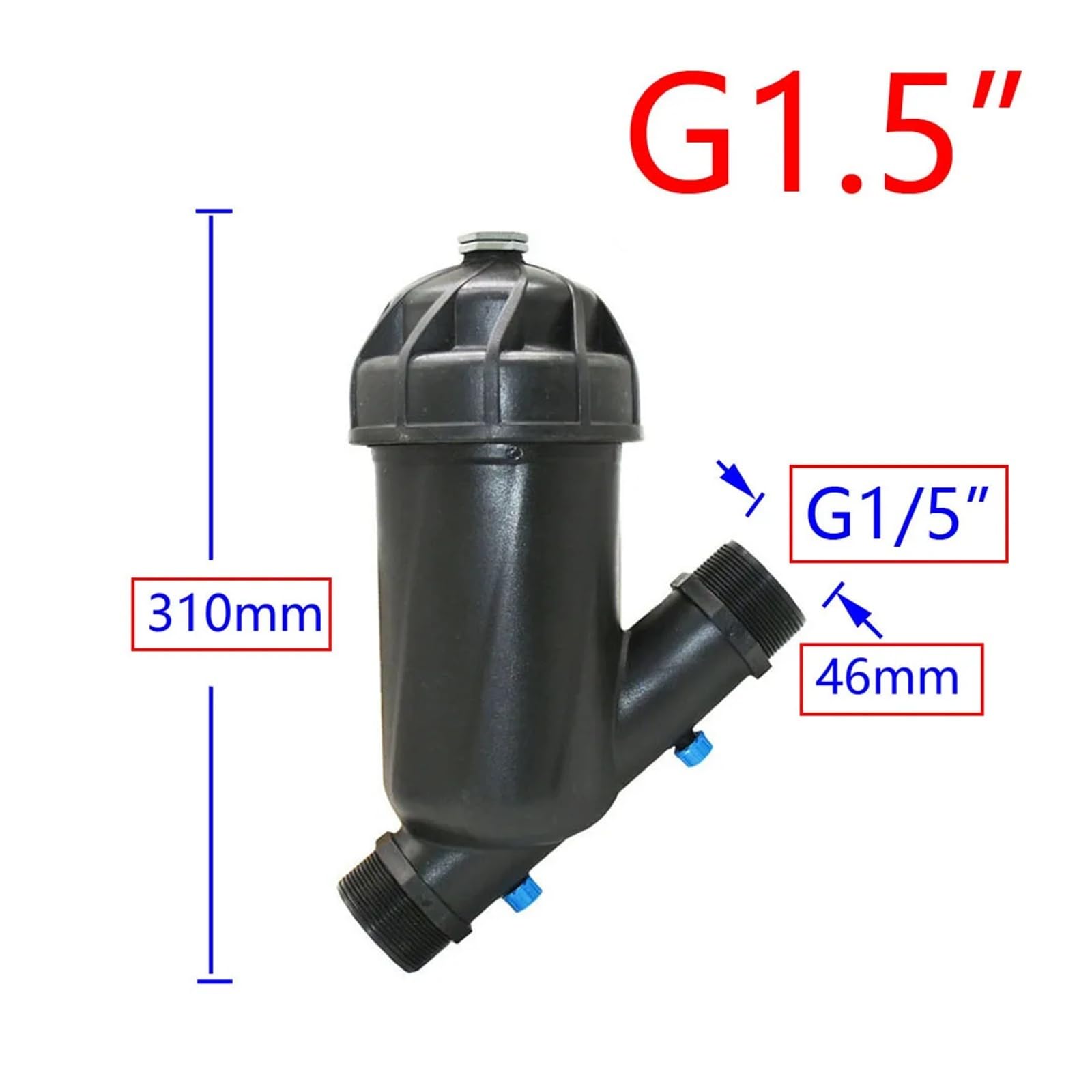 Suministros de jardinería Filtro de riego de malla 120 de 1/2, 3/4, 1,2, 1,5 y 2 pulgadas, filtro de red de metal for riego de jardín, pulverizador, herramienta de riego por goteo for jardinería Boqui