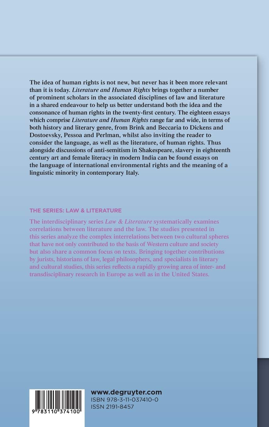 Literature and Human Rights: The Law, the Language and the Limitations of Human Rights Discourse: 9