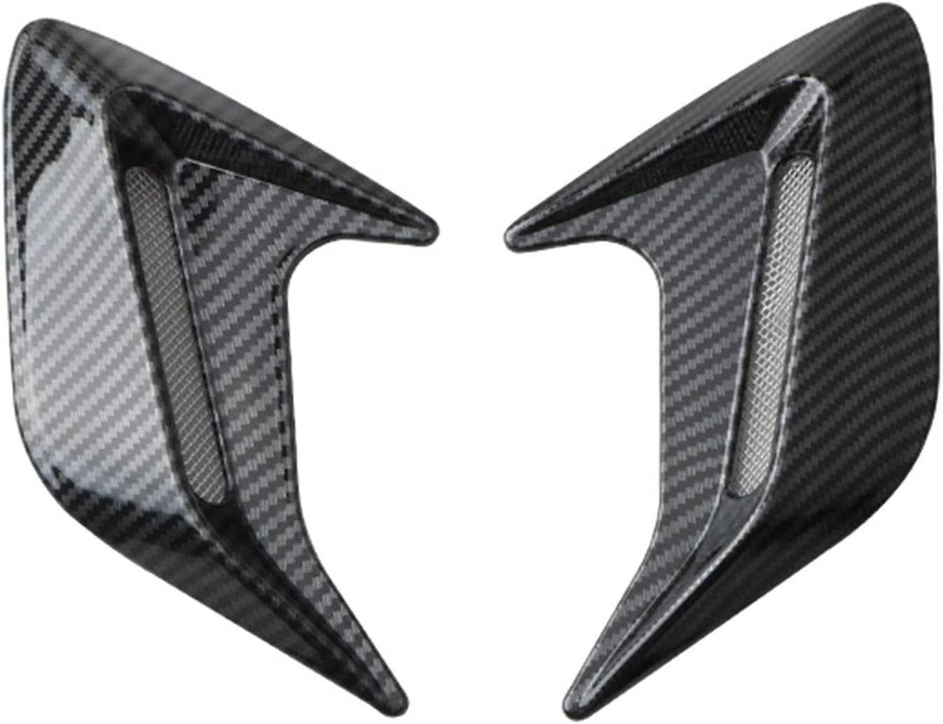 Hood Scoops 2 Pcs Car Air Flow Intake Scoop Universal Car Decorative, Turbo Bonnet Vent Cover Rigid Plastics Flow Intake DIY Stickers