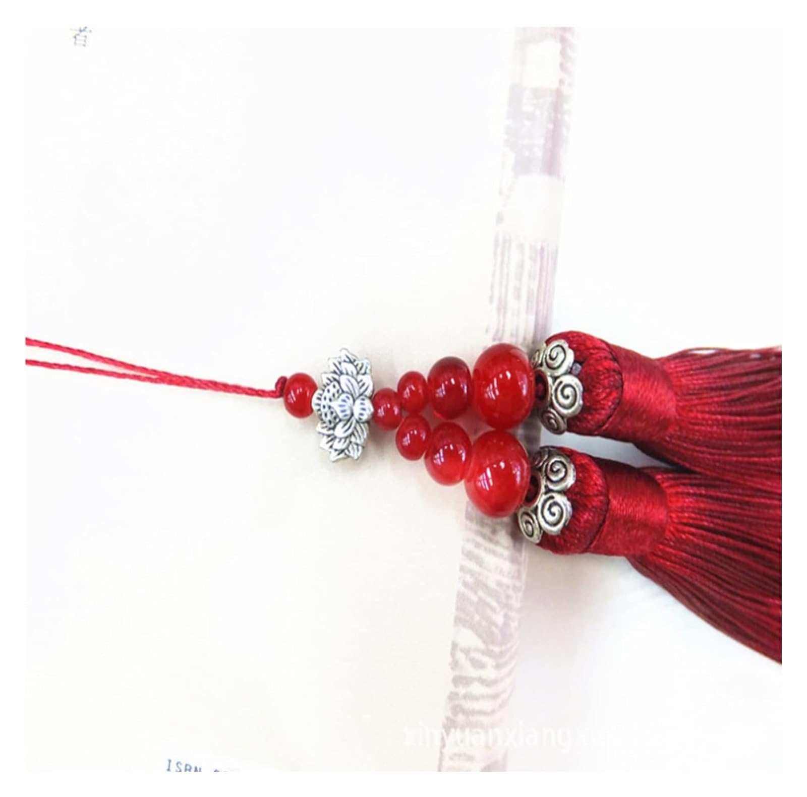 Chinesische Quaste, Glatte handgefertigte Quasten for Taschen, Herstellung, Souvenir, Lesezeichen, DIY-Bastelzubehör, Projektdekoration, 10 Stück(Green)