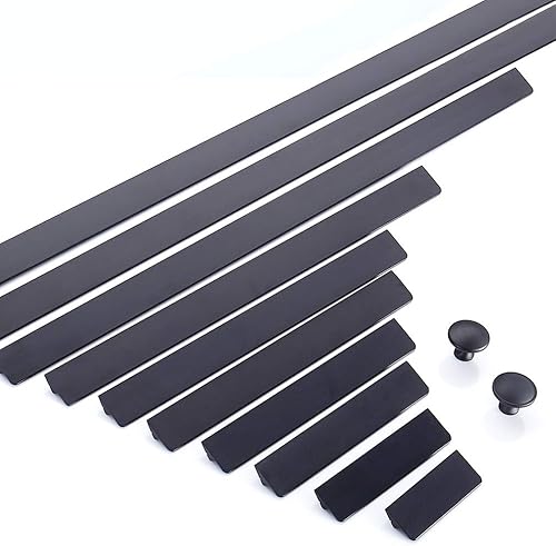 Miniatura 5 de KDDEON Manija de puerta de armario de muebles de aleación de aluminio, tiradores invisibles modernos para cajones de armario de cocina, tirador de