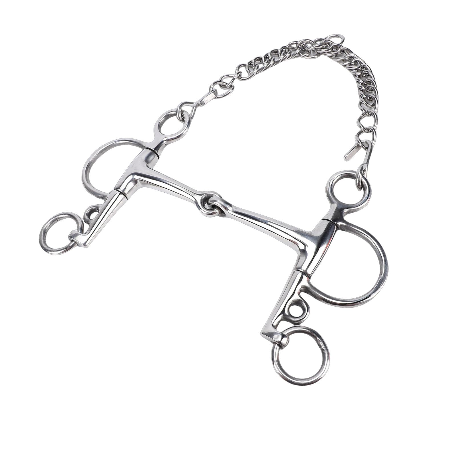 Tnfeeon Pelham Pray Horse, Freno Pelham Pesado para Caballo Cómodo y Práctico, Acero Inoxidable Apto para Caballos