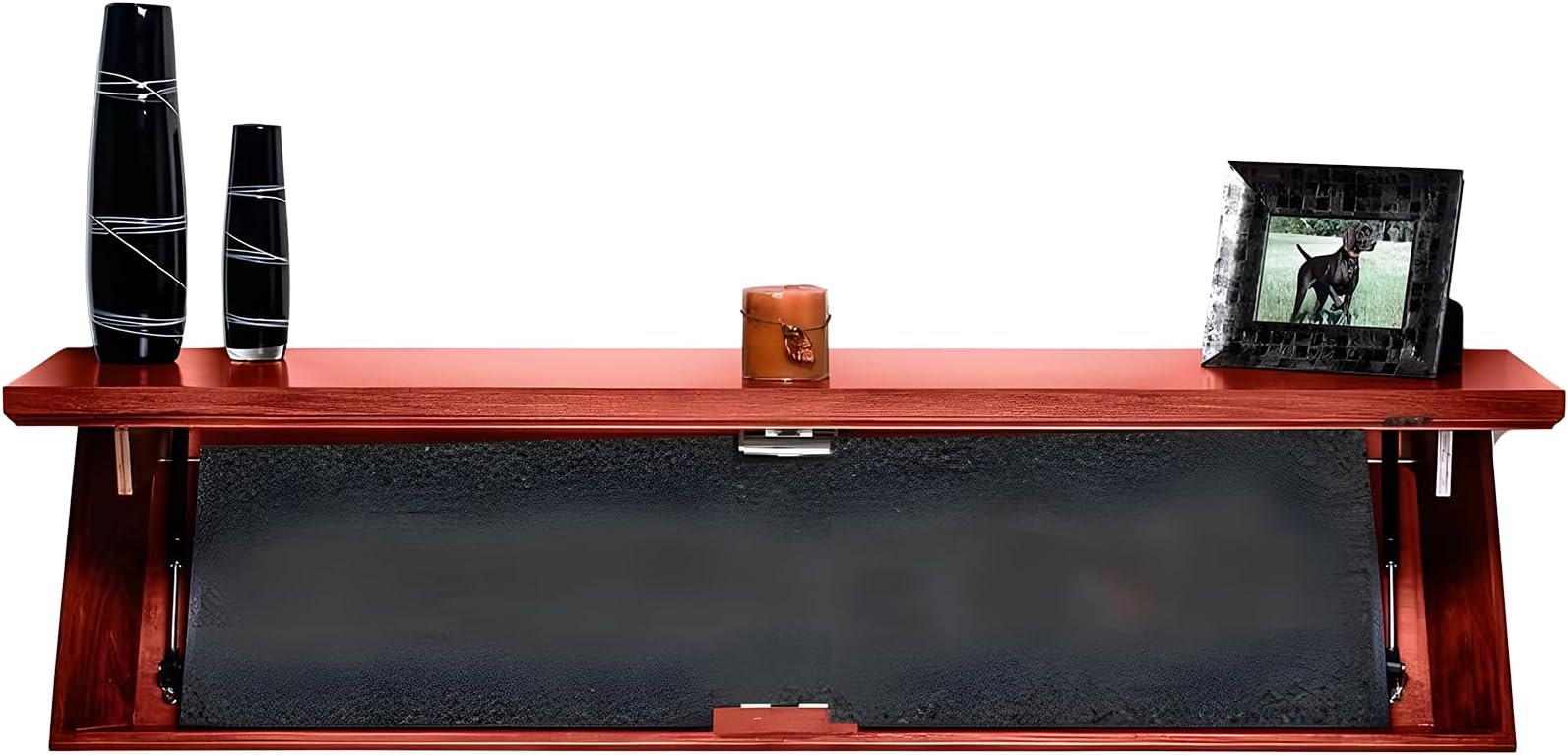 Tactical Traps - Freedom 52R Concealment Shelf with Trap Door and RFID Lock - Secure & Safe Hidden Concealment Compartment - 46" X 13.5" X 5" - Cherry