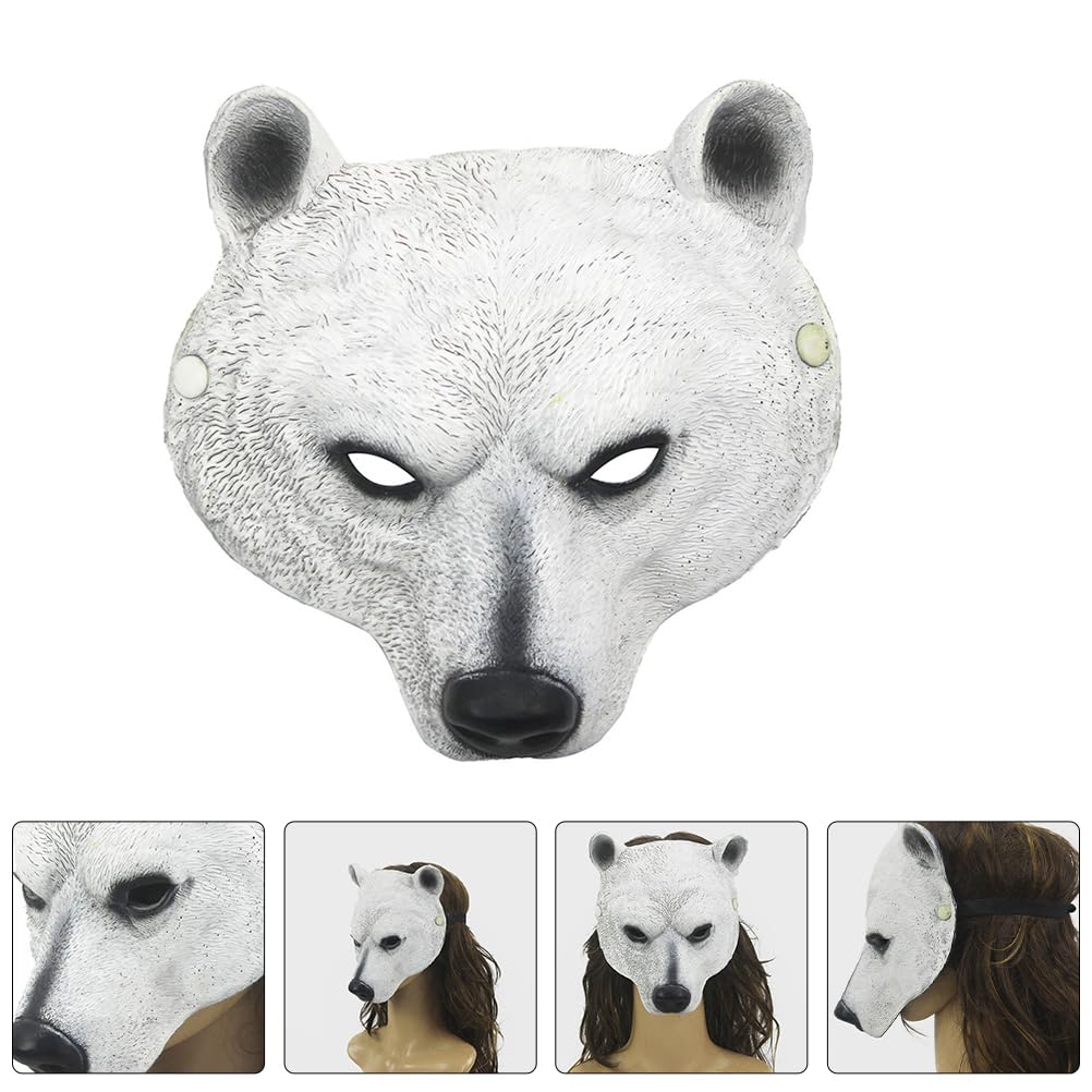 PACKOVE Polar Bear Mask, Animal Mask for Adults Realistic Animal Mask, Imaginative Mask, Protective Mask - Image 3