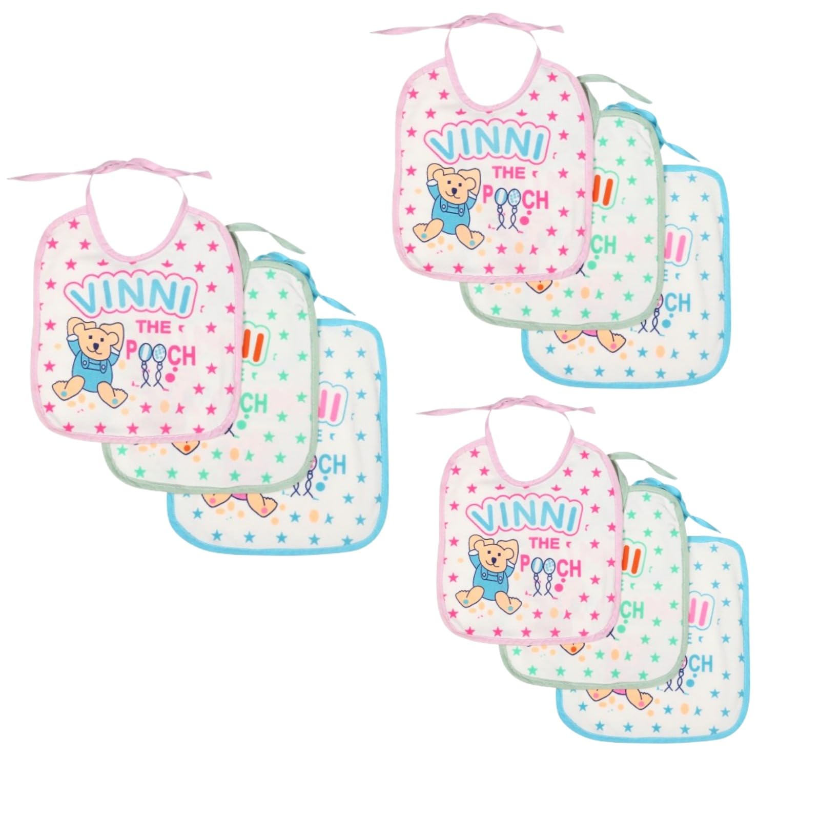 Modern Heados Baby Bib with Cute Cat Design, Cotton, Perfect Print, White Trim-image-46