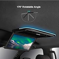 Vista 3 de XTRONS Pantalla de monitor montada en el techo del automóvil de 11.6 pulgadas, pantalla ultrafina abatible para automóvil, reproductor de video