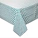 Price comparison product image Unique Party 37203 - Teal & White Scallop Print Plastic Tablecloth, 9ft x 4.5ft