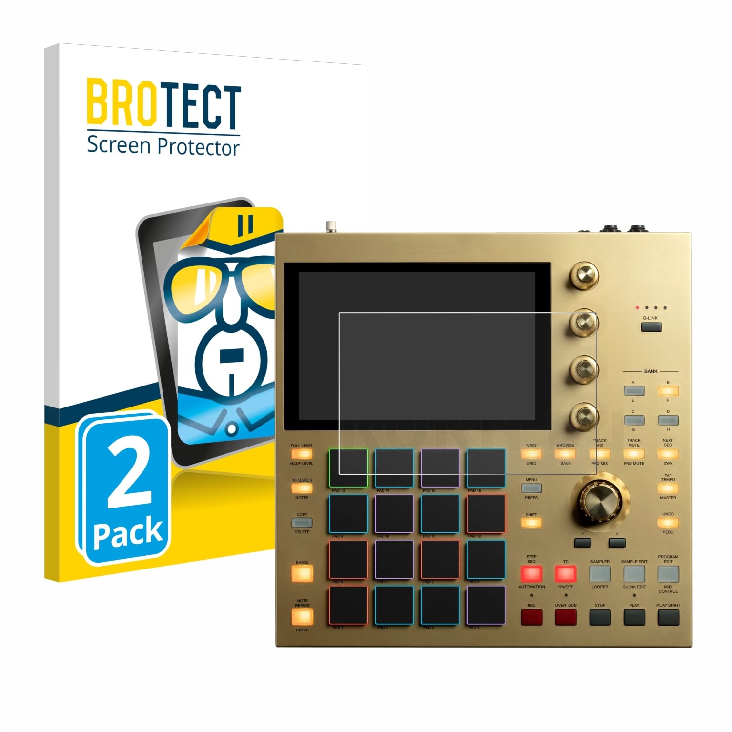 brotect Pellicola Protettiva per Akai MPC One Protezione Schermo (2 Pezzi) [ Trasparente, Anti-Impronte