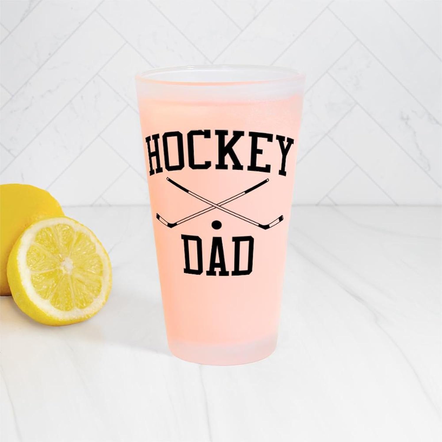 CafePress Hockey Dad Pint Glass, 16 oz. Drinking Glass