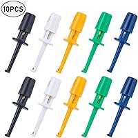 Vista 7 de Alwonder Alicates Hackle para atar moscas, 10 unidades, 8 colores, alicates de gancho de mosca, ganchos de punta larga de plástico, herramienta