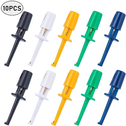 Miniatura 7 de Alwonder Alicates Hackle para atar moscas, 10 unidades, 8 colores, alicates de gancho de mosca, ganchos de punta larga de plástico, herramienta de