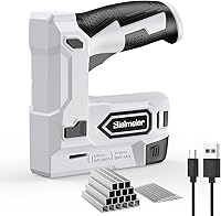 Bielmeier 2-in-1 Cordless Electric Staple Gun & Brad Nailer, 4V USB-C Rechargeable Kit, 850 Staples/Charge for Upholstery, DIY, Carpentry