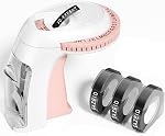 Embossing Label Maker Machine with Tapes, Vintage Embossed Label Maker, Retro Embosser Labeler with 3 Rolls Labels Waterproof for Home Office Kids DIY Crafting Scrapbooking Supplies, Black