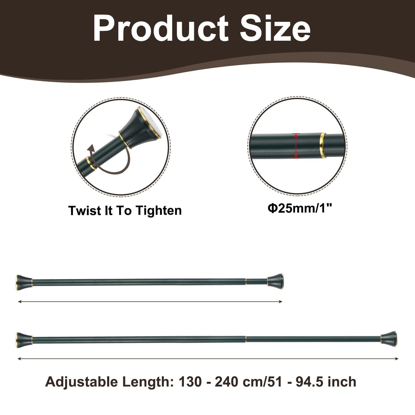 Asta Di Tensione Della Doccia Asta Della Tenda Senza Perforazione In Acciaio Inox Asta Telescopica 70 120cm 87062853