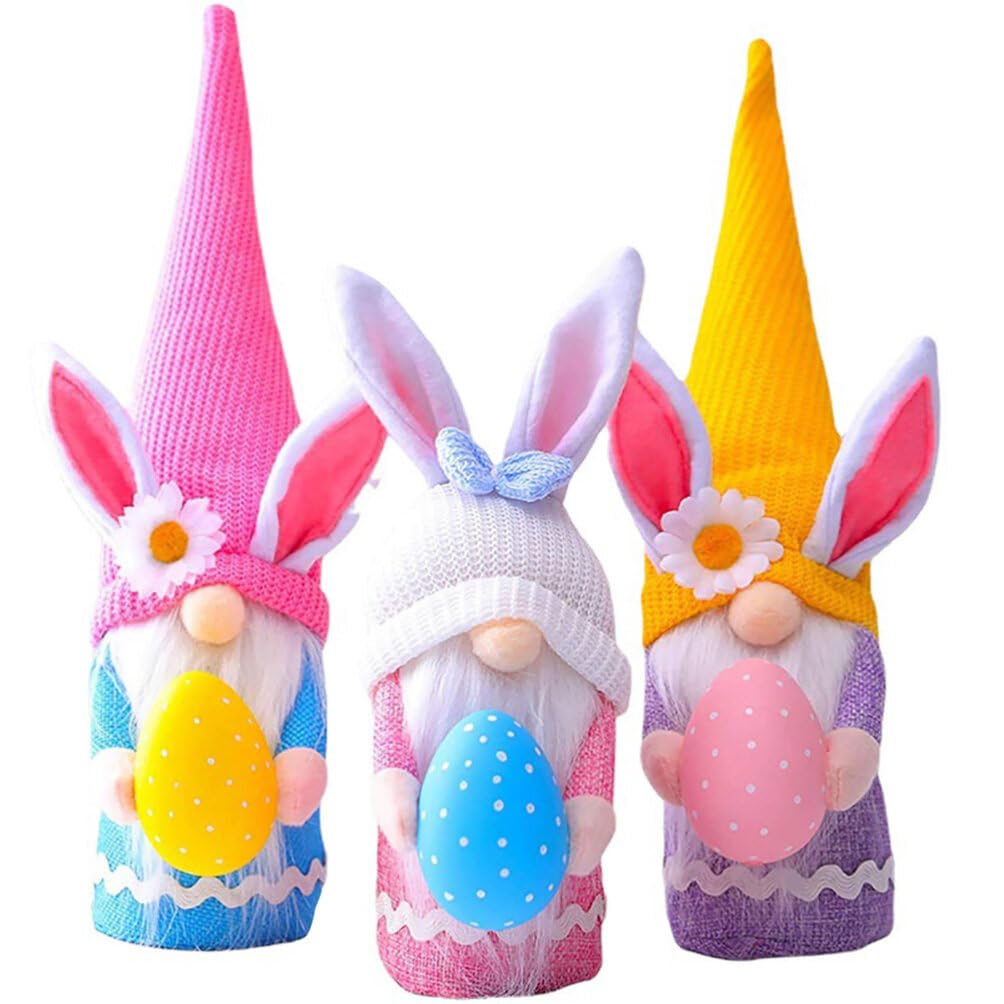 jojofuny 3pezzi Coniglietto Pasquale Folletto Decorazione Pasquale Di Ornamento Folletto Coniglietto Bomboniera Regalo Di Pasqua Decorazione Per Scene Pasquali