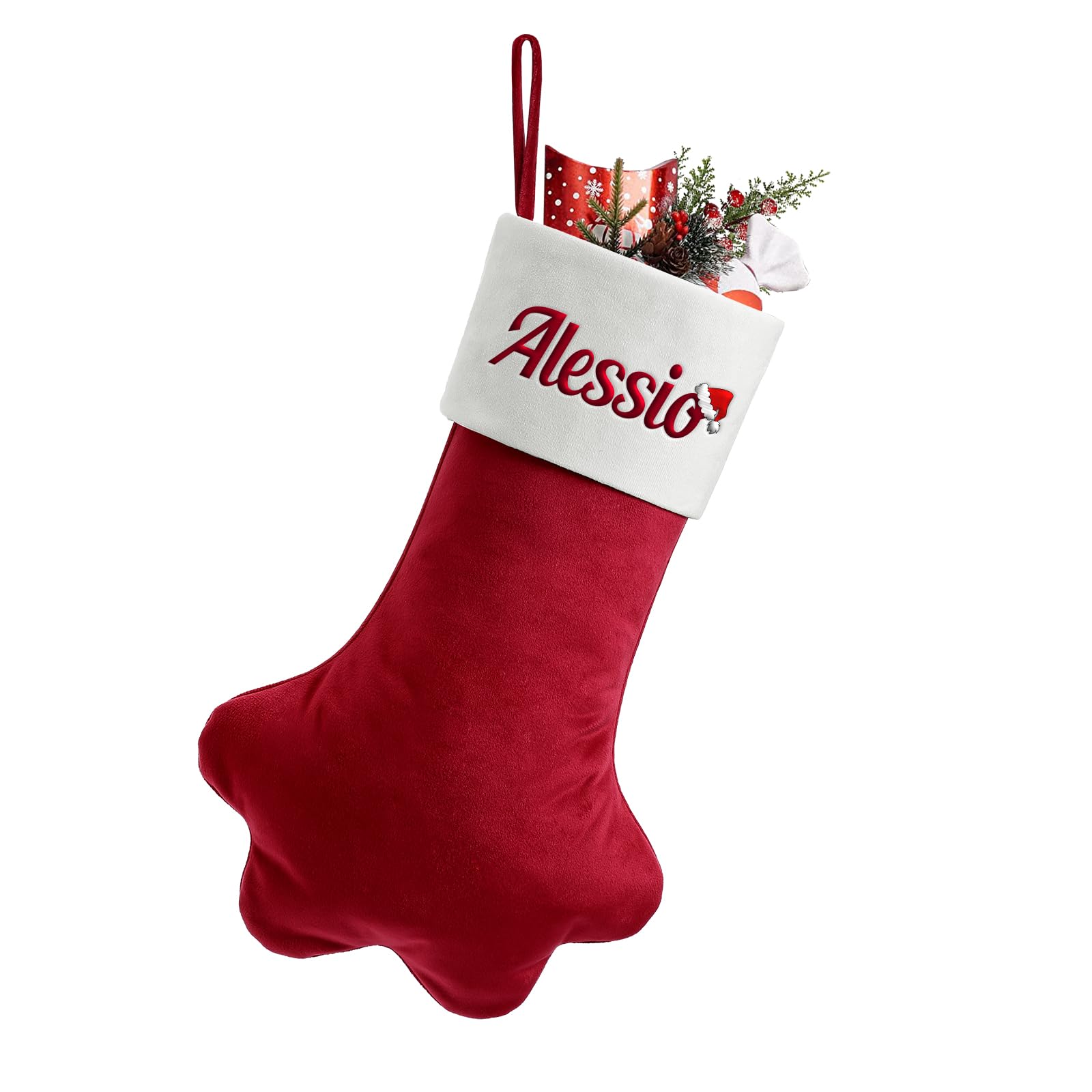 Personalised Christmas Stockings Cat paw 18” Large