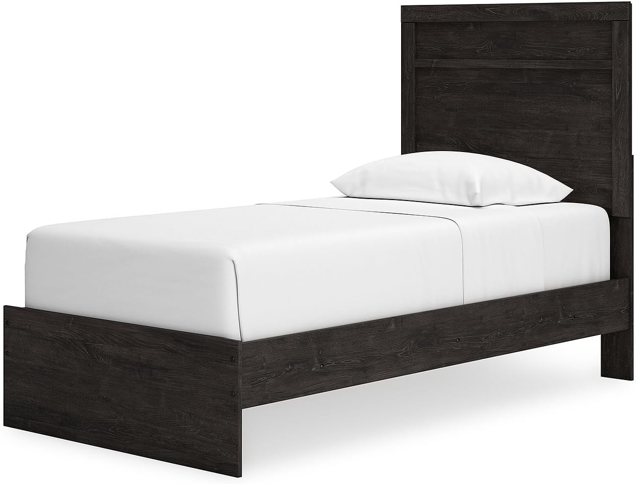 Signature Design by Ashley Twin Bed Frame, Belachime Charcoal | Kids twin panel bed, Authentic touch replicated oak grain, Engineered wood, Modern style, Youth rooms