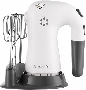 Max Life 5-Speed Electric Hand Mixer, White