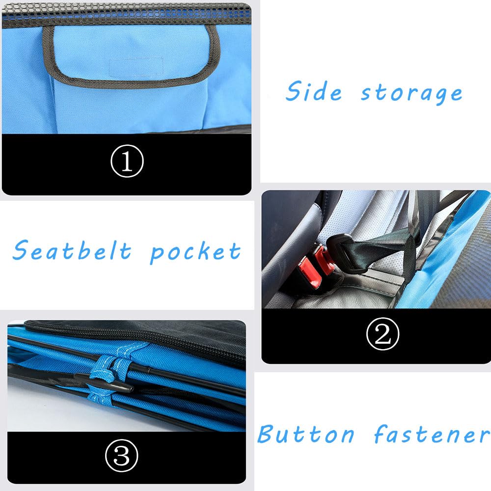 Trasportino per Cani per VW ID.3 (E11 2019-2025 2026),Gabbia per Animali Pieghevole con Tasca per Cintura di Sicurezza,Box Auto in Tessuto Oxford Resistente per Viaggi,Red