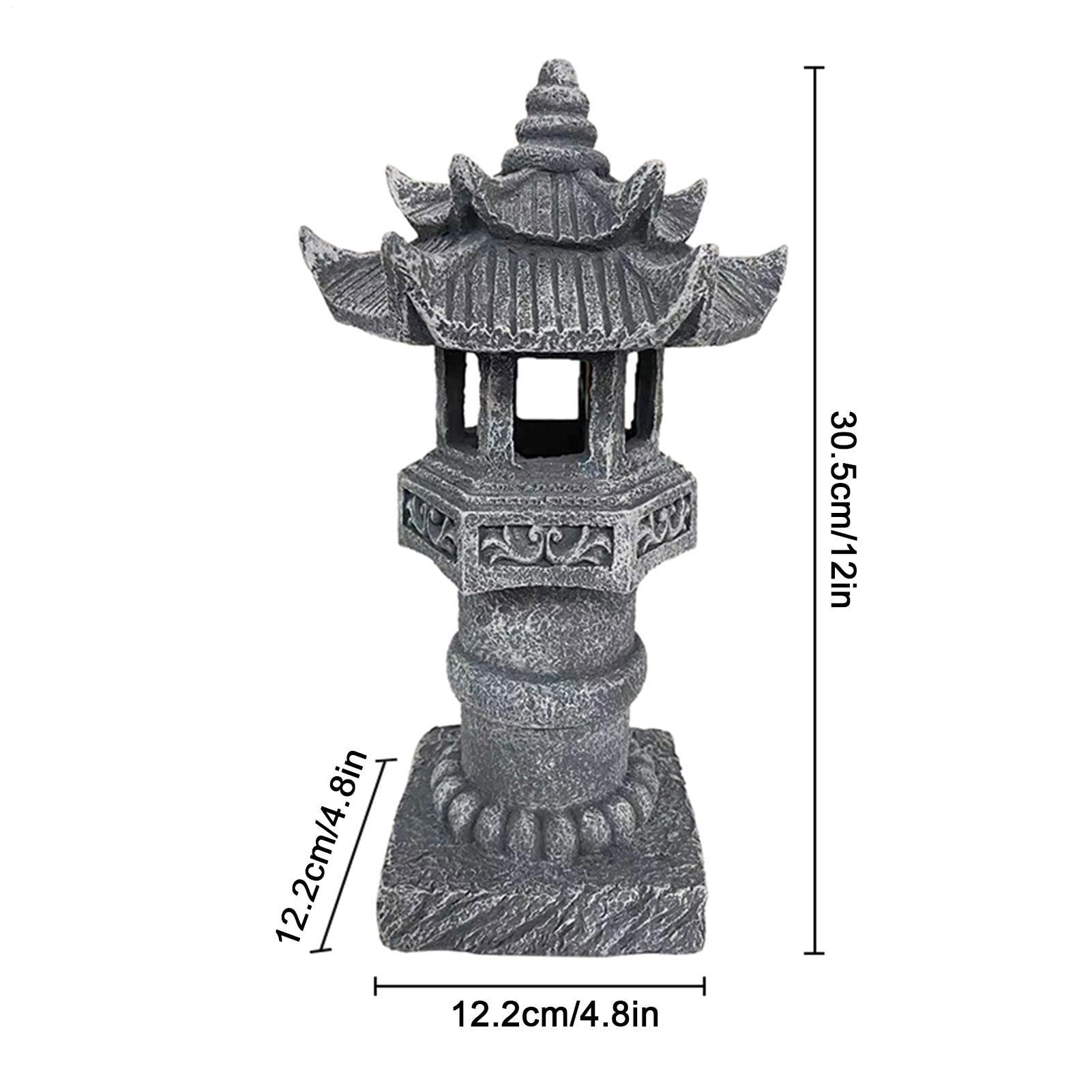 Statue da giardino per esterni, 30 cm, impermeabili, estetiche giapponesi