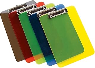 Rasper-Multicolor-Acrylic-Clip-Board-Exam-Pad-for-School-amp-Office-Unbreakabl