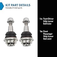 Vista 363 de TRQ, junta de rótula inferior delantera para el lado del conductor y del acompañante