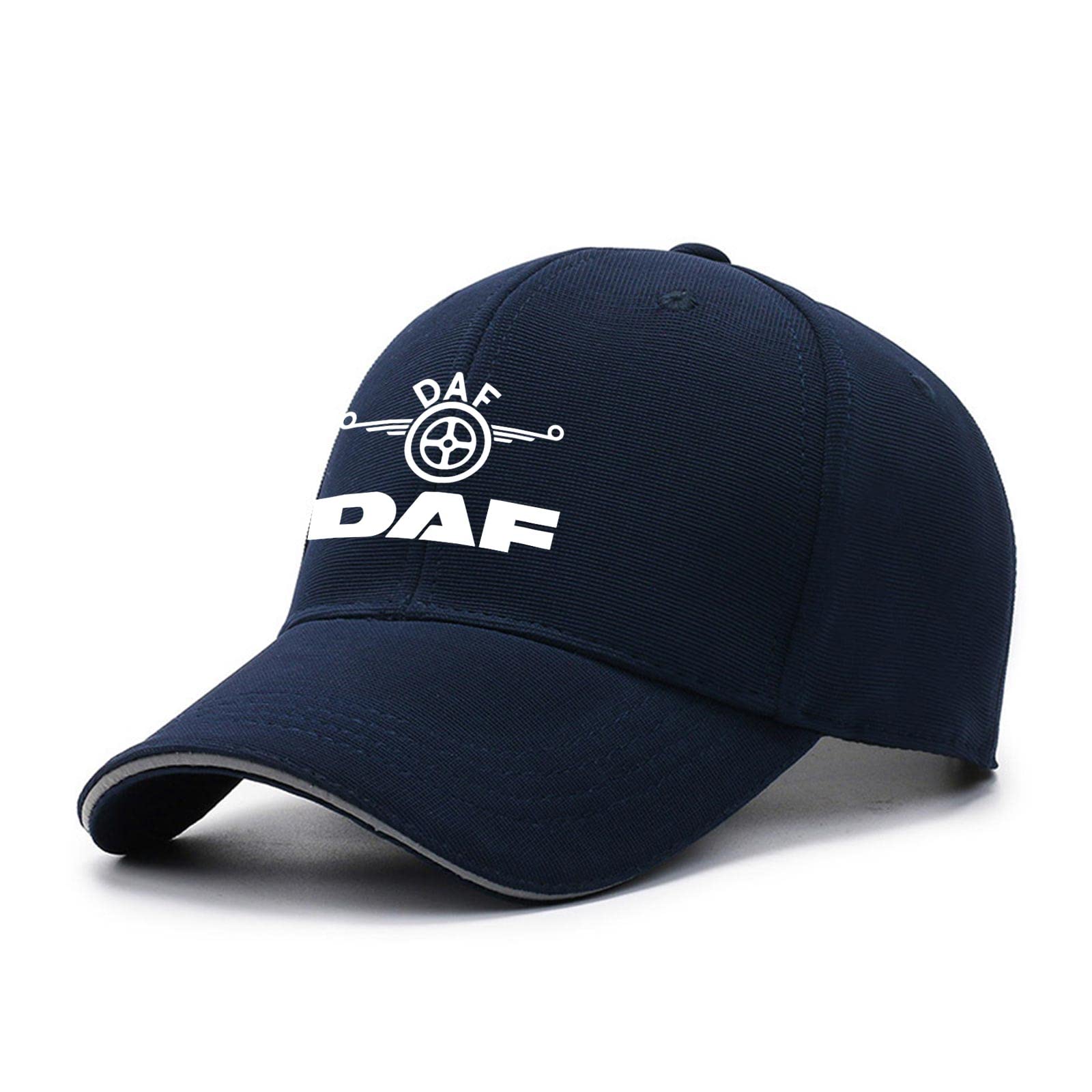 AMISY Men's Baseball Cap for DAF Classic Dad Hat Printed Golf Cap with Adjustable Buckle Caps-Navy blue