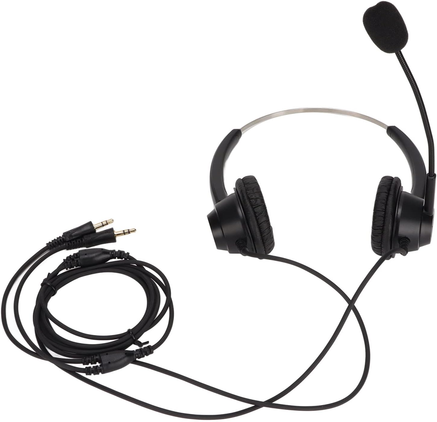 H360D PC Call Center Headset, Business Headset with Noise Cancelling Mic, Binaural Telephone Headset for PC Computers, Double Sided Headphone with Soft Ear Pads and Lightweight H360D PC Call Center Headset, Business Headset with Noise Cancelling Mic, Binaural Telephone Headset for PC Computers, Double Sided Headphone with Soft Ear Pads and Lightweight