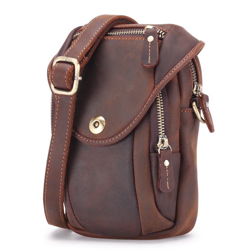Sac for homme en cuir rétro fait à la main pour un style vintage élégant
