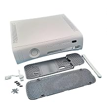 Top Bottom Cover Housing Shell Case Cover Replacement for Xbox 360 Console White