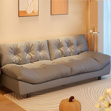 Cloud Sectional Couch Boneless Sofa for Living Room Modular Sectional Sofa with Deep Seat Fluffy Comfy Couch with Back Support No Assembly Required Recliner Sleeper Sofa Dark Grey