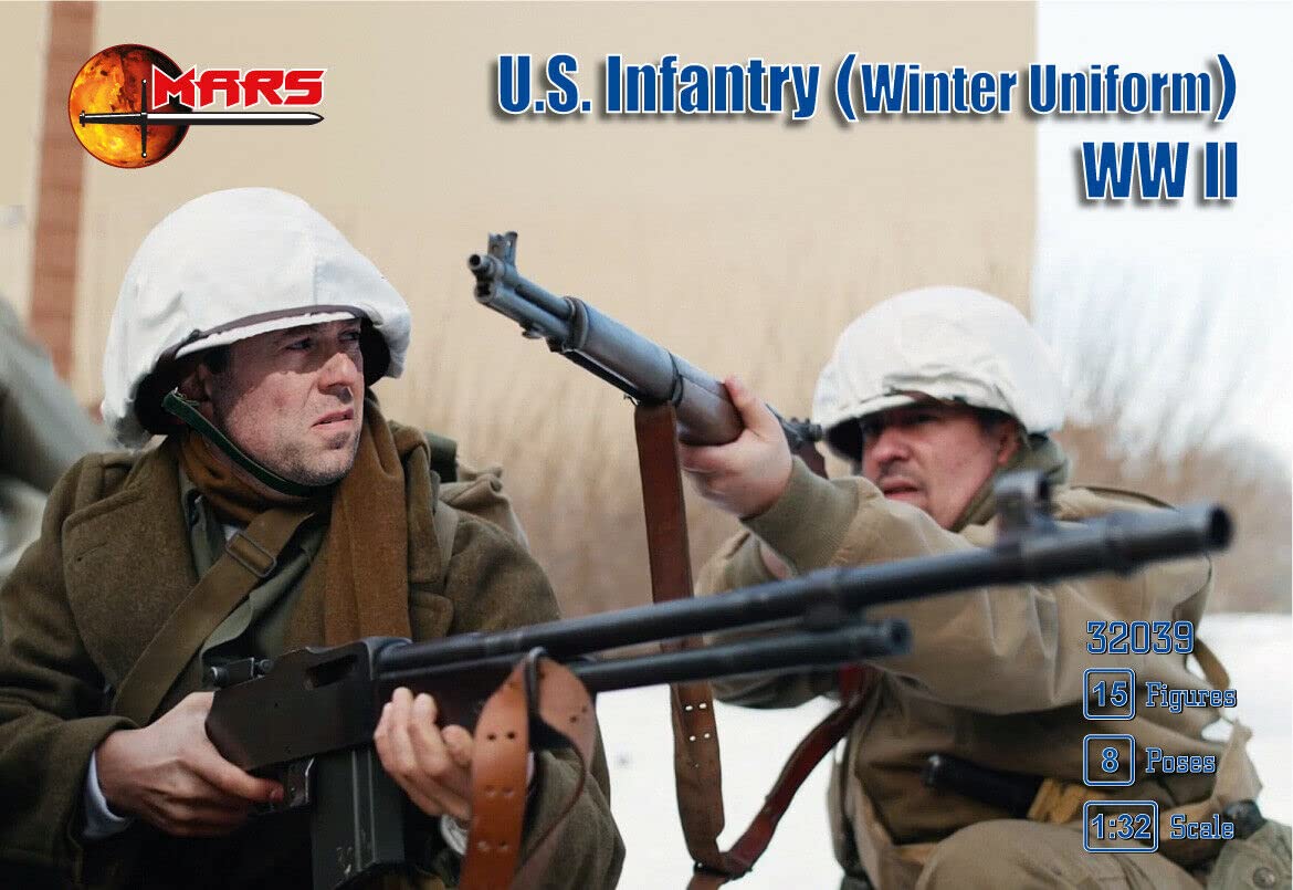 Mars Figures 32039-1/32 US Infantry (Winter Dress) WWII Plastic Model kit
