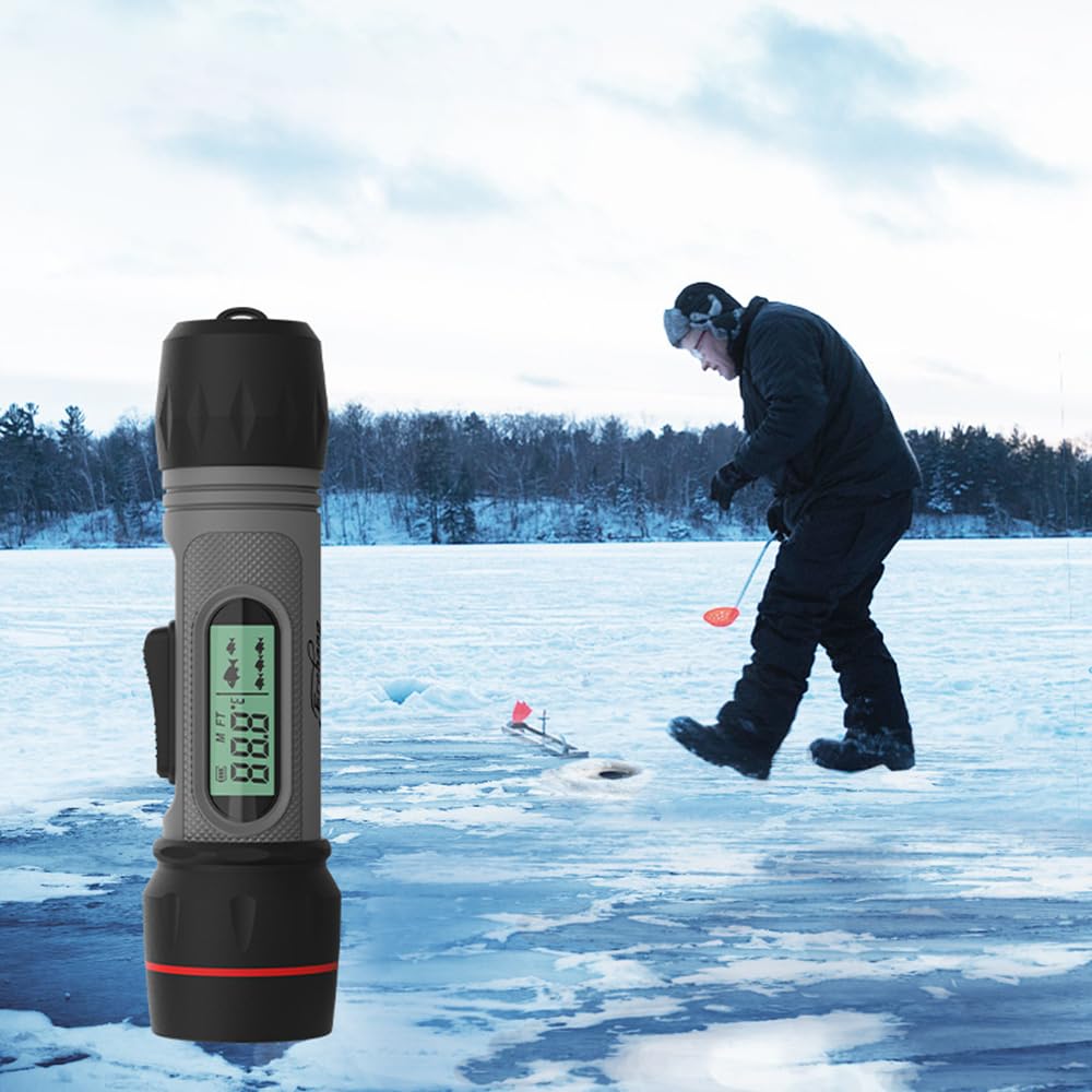 Ecoscandaglio Portatile Wireless per Ecoscandaglio per Pesci, Pesca Sul Ghiaccio con Luce Bicolore Esche Pesci, gli Appassionati di Pesca All'aperto
