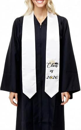 GraduatePro Class of 2026 Graduation Stole, Unique Designed for Graduation Ceremony as Gifts for Boys and Girls, 72 inches
