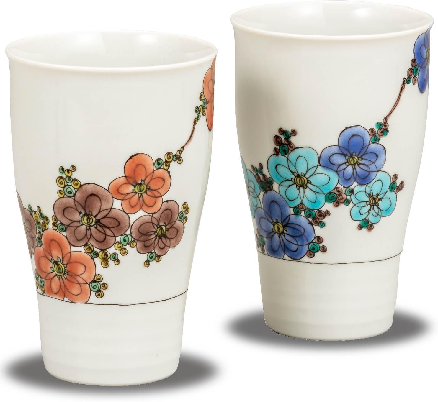 大日本九谷焼製 喜寿祝い ギフト 九谷焼 陶器 ビールグラス ペアセット 椿 楽天市場