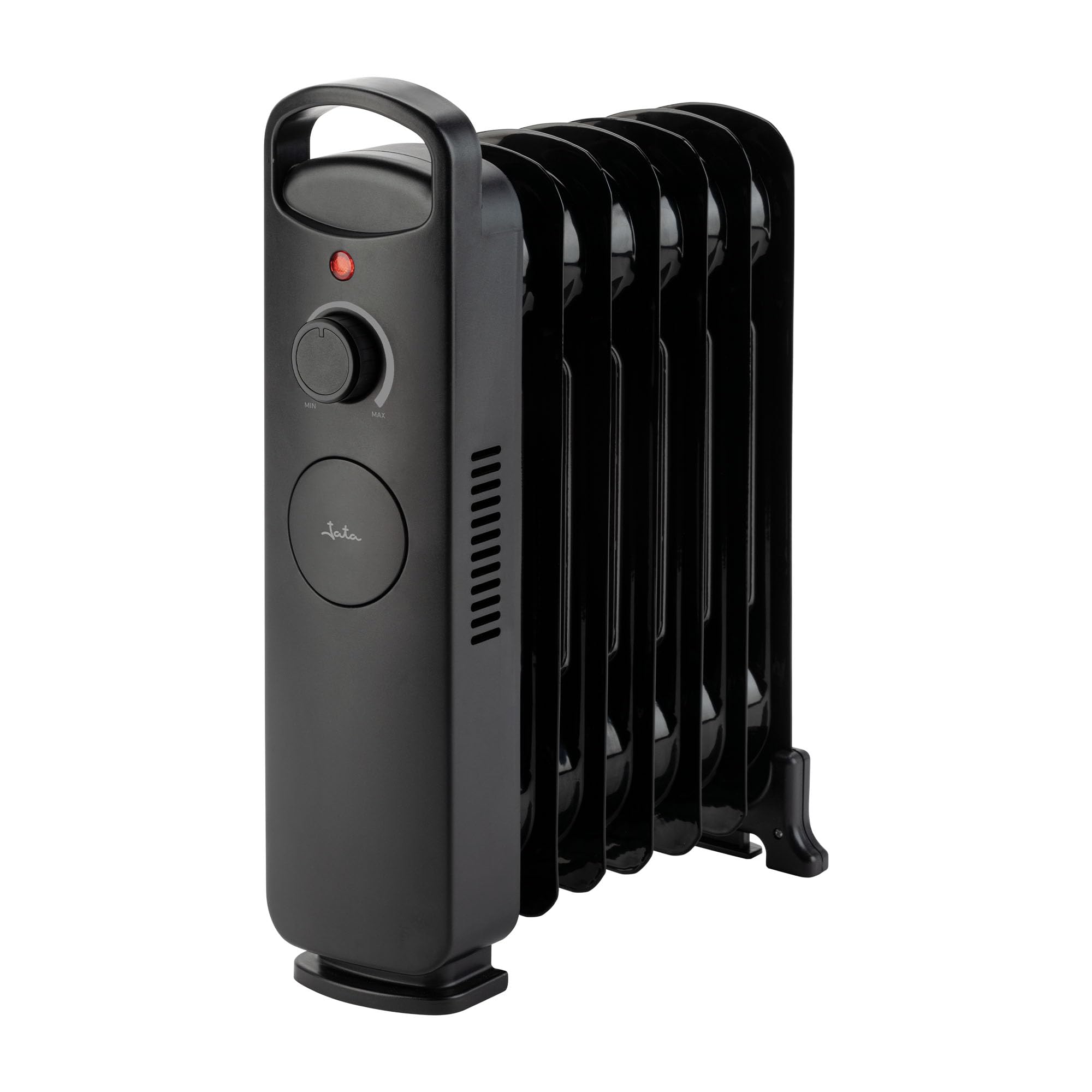 Jata JCRA1667 Radiatore Olio Basso Consumo 850W 7 Moduli Basso consumo energetico. Termostato regolabile. Maniglia Protezione da surriscaldamento. Compatto: 30 x 13 x 38,8 cm