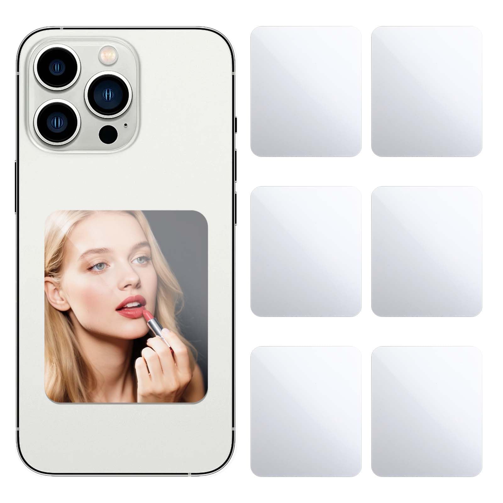 Espejos pequeños para pegar espejo de maquillaje adhesivos acrílicos decoración móvil 6 mini